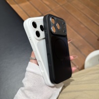 Coque de protection rigide de luxe avec lentille laser givrée pour iPhone 15 16 17 18 Pro Max, compatible avec le chargement sans fil et magnétique