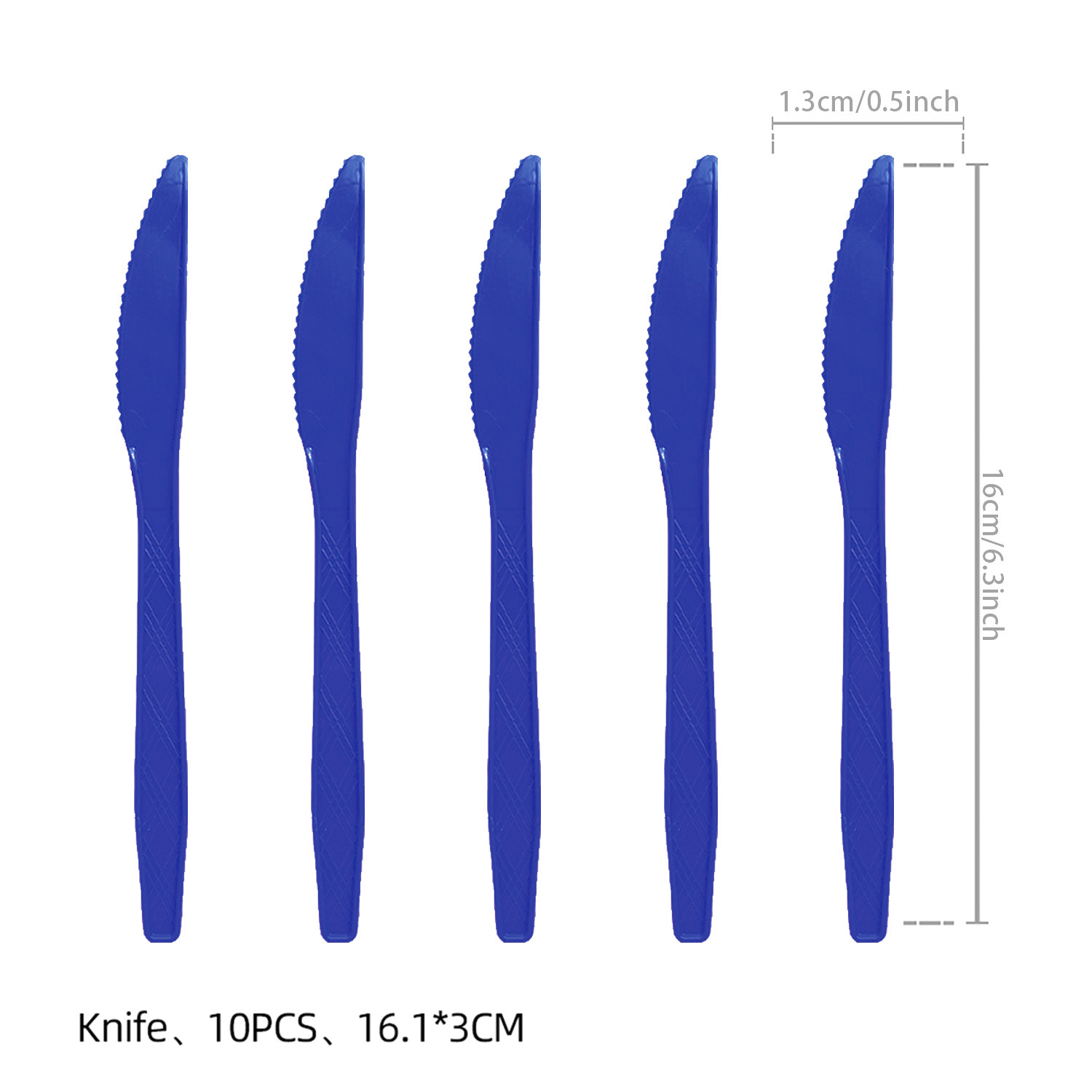 10 couteaux bleus