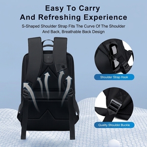 Mochila Arctic <span class=keywords><strong>Hunter</strong></span> para Hombre, Impermeable, para Portátil, con Puerto de Carga USB, Cierre de Cremallera de Poliéster, Correa con Amortiguación de Aire - Product Image 4