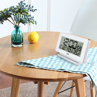 Digitaler Wecker Thermometer Doppel alarm Automatische Hintergrund beleuchtung Elektronischer Temperatur messer Tisch zeit Niedlicher Wecker