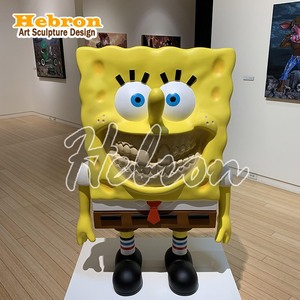 Estatua de Dibujos Animados Personalizada, Escultura de Fibra de Vidrio, Escultura de <span class=keywords><strong>Bob</strong></span> <span class=keywords><strong>Esponja</strong></span>, Estatua de Resina para Decoración - Product Image 2