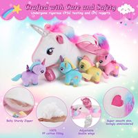 Ensemble de jouets en peluche licorne 5 pièces 31-50cm tissu Super doux PP coton rempli cadeau anti-Stress pour les enfants de 5 à 7 ans