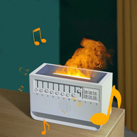 Humidificateur d'air domestique portable USB en plastique, marque YS, avec fonction de bruit blanc, musique apaisante pour le sommeil et diffuseur d'aromathérapie à flamme