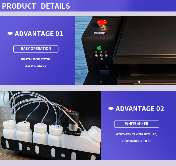 Multifunctional t shirt printer from factory dtf and dtg together all in one printer