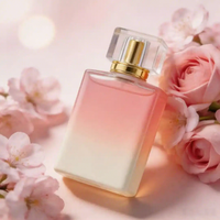 Flacon de parfum de luxe en verre, emballage cosmétique personnalisé, vide, transparent, givré, ambre, rose, noir, or, design de marque, neuf, avec bouchon à vis, 50 ml