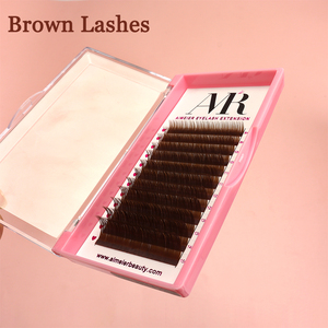 <span class=keywords><strong>Extension</strong></span> ciglia colorate fatte a mano forniture Cashmere marrone <span class=keywords><strong>scuro</strong></span> ciglia vassoi 7-15mm all'ingrosso estensione ciglia marrone - Product Image 6