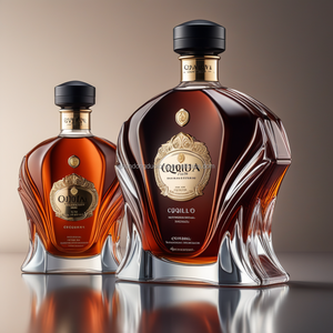 Bouteilles en verre Flint Premium 700ml/750ml pour Xo Brandy pour <span class=keywords><strong>Cognac</strong></span> Tequila Vodka Whisky <span class=keywords><strong>Rhum</strong></span> et autres alcools de liqueur Forme plate - Product Image 5