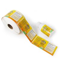 Etiquetas Personalizadas en Rollo para Botellas, Etiquetas Impresas para Suplementos y Empaques de Alimentos