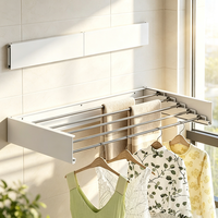 Organisateur suspendu sur la porte porte-serviettes en tissu pliable détachable et peu encombrant pour petite salle de bain en métal
