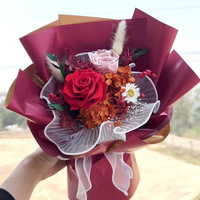 Yunnan fleur éternelle Rose Bouquet anniversaire avancé et cadeau de la Saint-Valentin décoration élégante pour l'obtention du diplôme