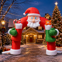 Arche de Noël gonflable personnalisée avec Père Noël pour la décoration d'événements en plein air
