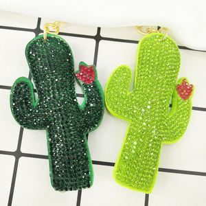 Meilleures ventes : Porte-clés en velours coréen en forme de <span class=keywords><strong>cactus</strong></span>, pendentif <span class=keywords><strong>DIY</strong></span> avec strass, porte-clés en forme de plante <span class=keywords><strong>cactus</strong></span>, pompon, accessoires pour sac <span class=keywords><strong>à</strong></span> main - Product Image 4