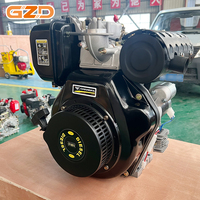 Moteur diesel monocylindre Changfa 186F 418cc 6,6 kW 3600 tr/min, moteur fiable pour les équipements de construction routière