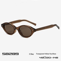 Nouvelles Lunettes de Soleil Rétro Ovales à Monture Complète pour Femme, Polarisées UV400, Idéales pour le Street Style sans Maquillage