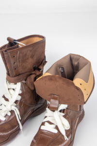 Botas de Invierno Retro para Mujer, con Cordones, Parte Superior de Microfibra, Suela de Goma, Cálidas y Desodorantes, Tacón de 3 cm - Product Image 3