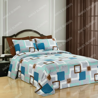 Nouvelle conception du fournisseur vérifié : Ensemble de draps à fleurs imprimés en 3D, Rideau à œillets et Drap de maison, Rideau et literie à technique tissée