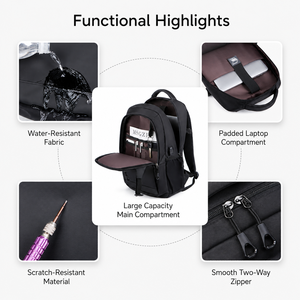 Custom Logo Business <strong>Laptop</strong> <strong>Backpack</strong> 15.6 Inch Waterproof Travel Bag USB Charging Port Ryanair OK Urban Daily Leisure Office OEM - Product Image 3
