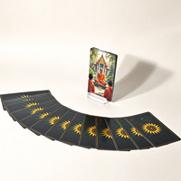 Jeu de cartes de tarot personnalisé durable, motif vintage et moderne, impression CMYK, papier d'art 350 g/m² avec boîte pour la famille