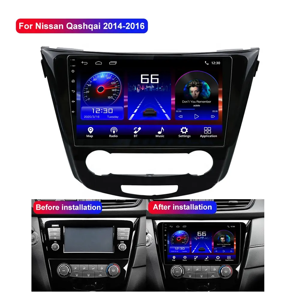 Gps ניווט מולטימדיה Autoradio אנדרואיד אוטומטי רדיו אודיו נגן Dvd לרכב עבור ניסן הקאשקאי 2014 2015 2016