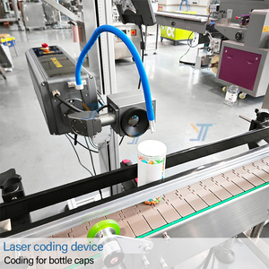 Tự động làm mát bằng nước điện từ cảm ứng nhôm lá mỏng niêm phong máy + chai tròn máy dán nhãn - Product Image 3