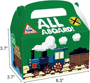 Rosso giallo blu verde Thomas the Little Train theme compleanno Baby Shower Party piccolo sacchetto di carta Candy Gift Paper Packing Box
