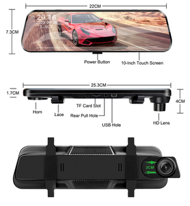 Cámara de salpicadero de doble lente para coche, grabadora de 10 pulgadas, Wifi, visión nocturna, espejo retrovisor, DVR, 2K, Sony, venta al por mayor - Product Image 3