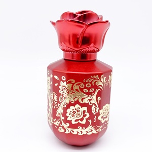 Botella de Perfume Redonda de Vidrio de Lujo de 50 ml, Estilo Árabe, en Negro, Rojo, Azul, Blanco, Verde Café, 6 Colores Surtidos - Product Image 2