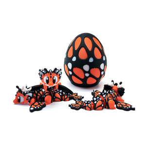 Dragon Articulé avec Œuf Fantaisie, Dragon Papillon Imprimé en 3D, Cadeau, Compagnon Articulé, Figurine de Collection Détailnée pour Étagère - Product Image 5