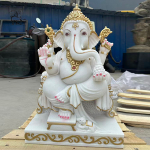 Statue de Shiva méditant en marbre <span class=keywords><strong>blanc</strong></span> sculptée à la main, taille réelle, dieu hindou Murti, sculpture religieuse en <span class=keywords><strong>pierre</strong></span> naturelle pour temple - Product Image 5