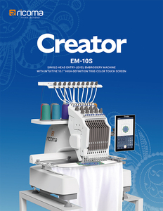 Nouvelle machine à broder informatisée domestique à 1 tête, modèle EM-1010, 10 aiguilles, pour broderie sur casquettes/objets plats/T-shirts - Product Image 4