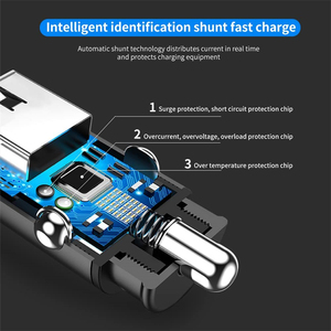 20W Mini Dual Port Car Charger Wireless Fast Charging PD <strong>USB</strong>-C QC3.0 Electric <strong>Cigarette</strong> <strong>Lighter</strong> <strong>Socket</strong> <strong>for</strong> Earphone - Product Image 6