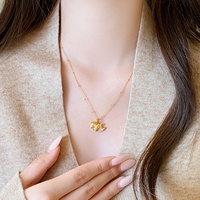 Collier pendentif Zooying en forme de pièce de monnaie de cheval, avec micro-pavé de cristaux, chaîne de pull réglable pour femmes, hypoallergénique