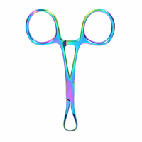 Pince à serviette manuelle Backhaus arc-en-ciel de 3,75 pouces, qualité supérieure, en acier inoxydable, certifiée CE, pour usage en chirurgie générale, garantie 1 an