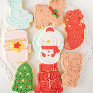 3D Santa Deer Snowflake formine per biscotti in plastica stampo per biscotti fondente timbri acrilici per biscotti <span class=keywords><strong>di</strong></span> natale per la cottura - Product Image 5