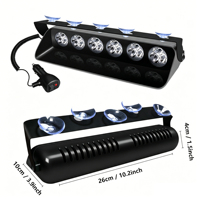 S7 18LED 54W Hochleistungs-Warnleuchte mit Saugnapfhalterung, Universelle Front- und Heckscheiben-Warnleuchte für Autos & LKWs