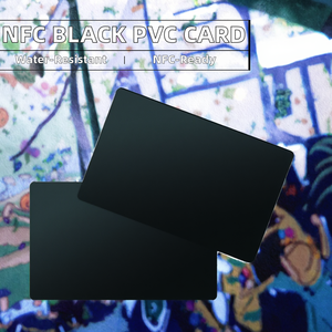 Carte de membre vierge en PVC noir mat, carte numérique sans contact NFC NTAG216 RFID, carte de visite numérique, fréquence 13,56 MHz pour paiement, hôtel - Product Image 3