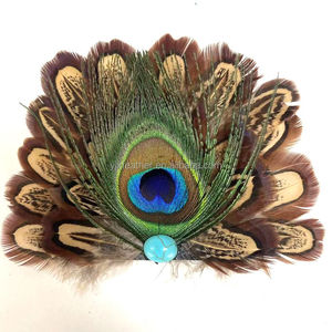 Accessoires de chapeau de mode féminine sur mesure avec plumes turquoise, plumes faites à la main pour hommes de 7 à 15 cm pour la décoration de chapeaux - Product Image 4