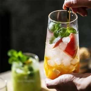 Eleganti Bicchieri da Cocktail in Cristallo a Pancia Larga, Bicchieri Highball Trasparenti Senza Stelo - Product Image 4