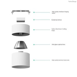 Foco LED COB Empotrable Ajustable y Regulable de 5W 7W, Antideslumbrante, Plegable, Sin Taladro, IP65, CRI90, para Dormitorio, Sala de Estar - Product Image 3