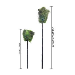 <span class=keywords><strong>Plumeau</strong></span> de plumes de paon et d'autruche Vintage Portable pour le balayage de la poussière à la maison et l'utilisation de la voiture <span class=keywords><strong>plumeau</strong></span> de décoration de l'espace électrostatique - Product Image 6