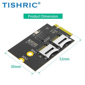 محول بطاقة TISHRIC <span class=keywords><strong>M</strong></span>.<span class=keywords><strong>2</strong></span> Key B إلى بطاقة TF مزدوجة - Product Image 4