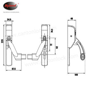 Hyland 311 lửa Đánh Giá cửa an ninh thanh Khóa Cửa Báo Chí loại đẩy thanh hoảng loạn thiết bị thoát - Product Image 6