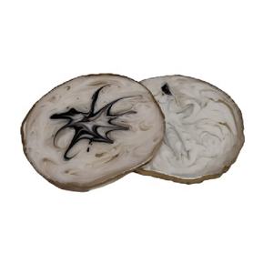 Marble Effected Golden Resin Agate Look Coaster / Mats & Pads - Product Image 3