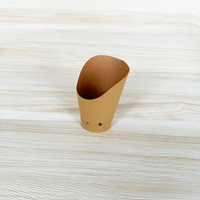 Gobelet jetable en papier kraft 12oz, à bords inclinés, résistant à la graisse, pour charcuterie, apéritifs et frites