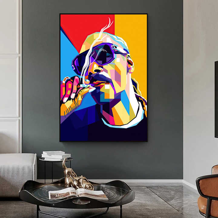 Hip Hop Rap Singer Smoking Art Posters Prints on Canvas Wall Pictures