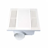 Ventilateur d'extraction encastré en plastique pour usage domestique avec panneau lumineux LED intégré, faible bruit, alimentation CA, vente en gros usine