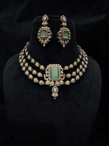 Collar con colgante de moda más vendido con cadena larga de cuentas de hidrogel, conjunto combinado a juego con el color, collar de boda con aretes - Product Image 2