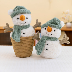 Peluche mignonne unisexe en forme de bonhomme de neige, jouet anti-stress, ours pour les filles, cadeau de Noël et d'anniversaire - Product Image 3