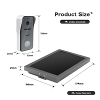 Interphone vidéo intelligent Tuya avec caméra IR 1080P, sonnette de porte 4 fils pour villa