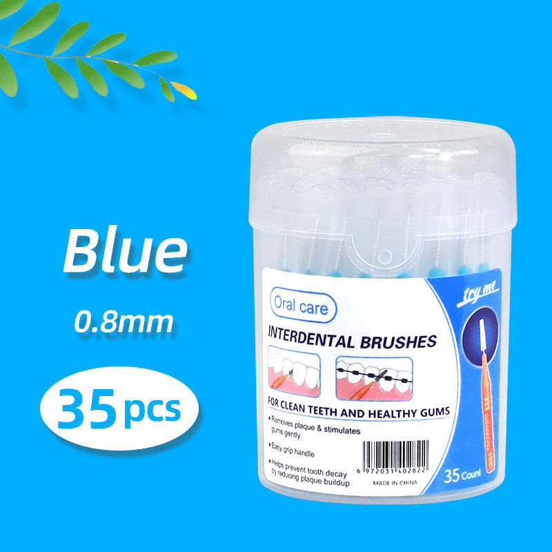 YFS004-Blue 0.8 - 35 pics dans la boîte ronde en plastique